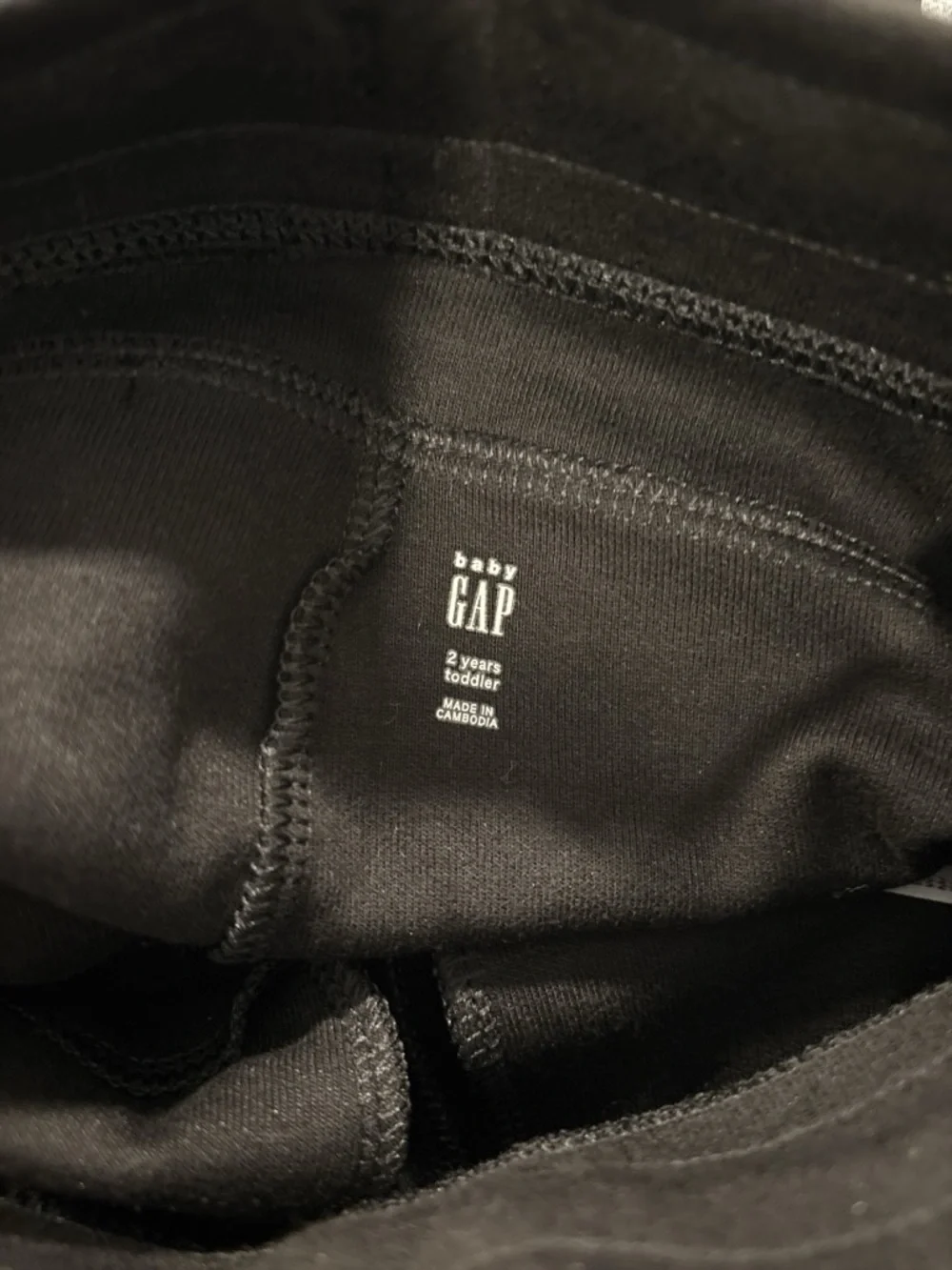 GAP Black Toddler Boy Size 2 Joggers with Drawstring